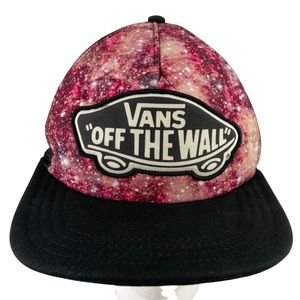 Vans Beach Galaxy Night Sky Stars Snapback Trucker Hat Cap Black Pink Red Mesh